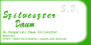 szilveszter daum business card